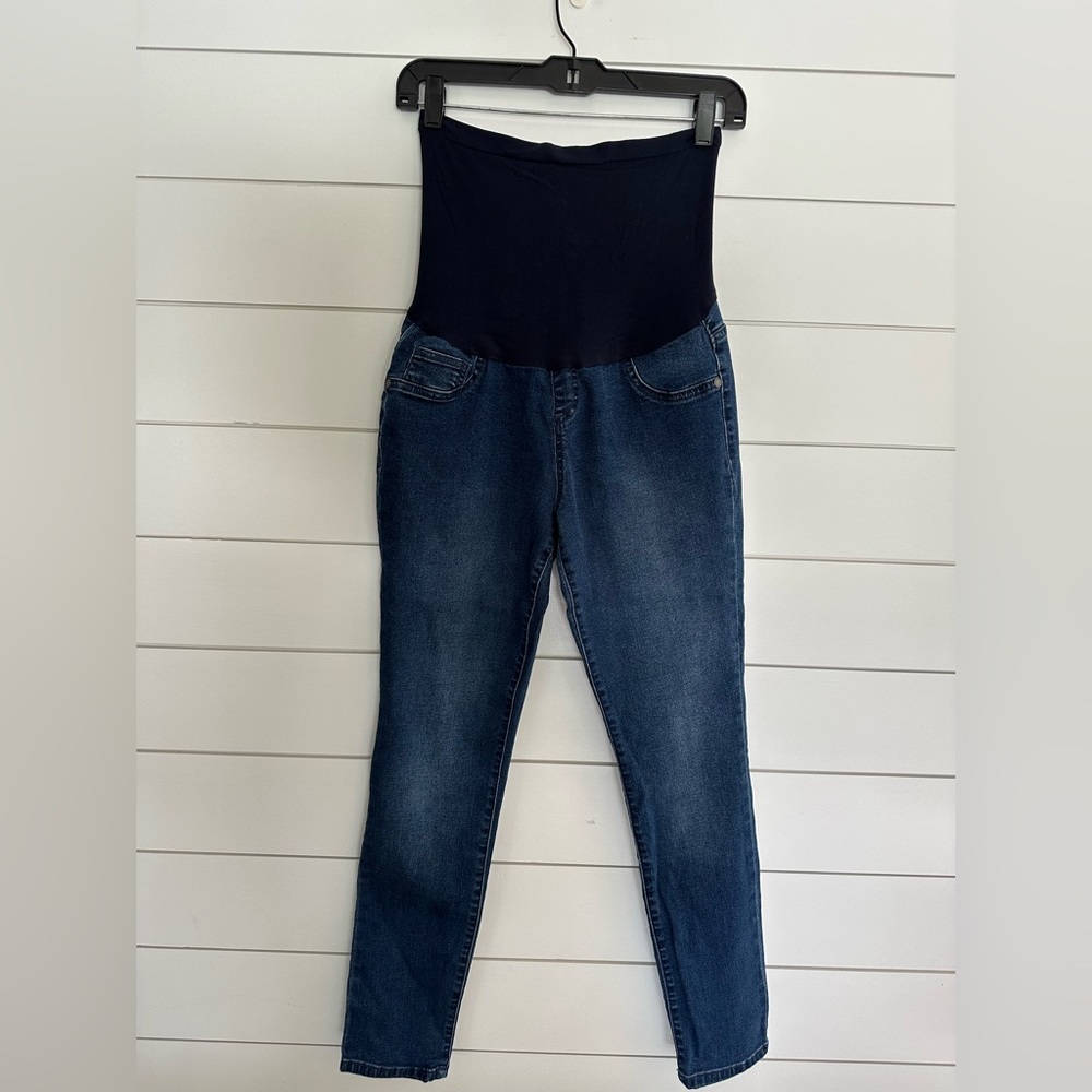 Indigo Blue straight legged maternity jeans